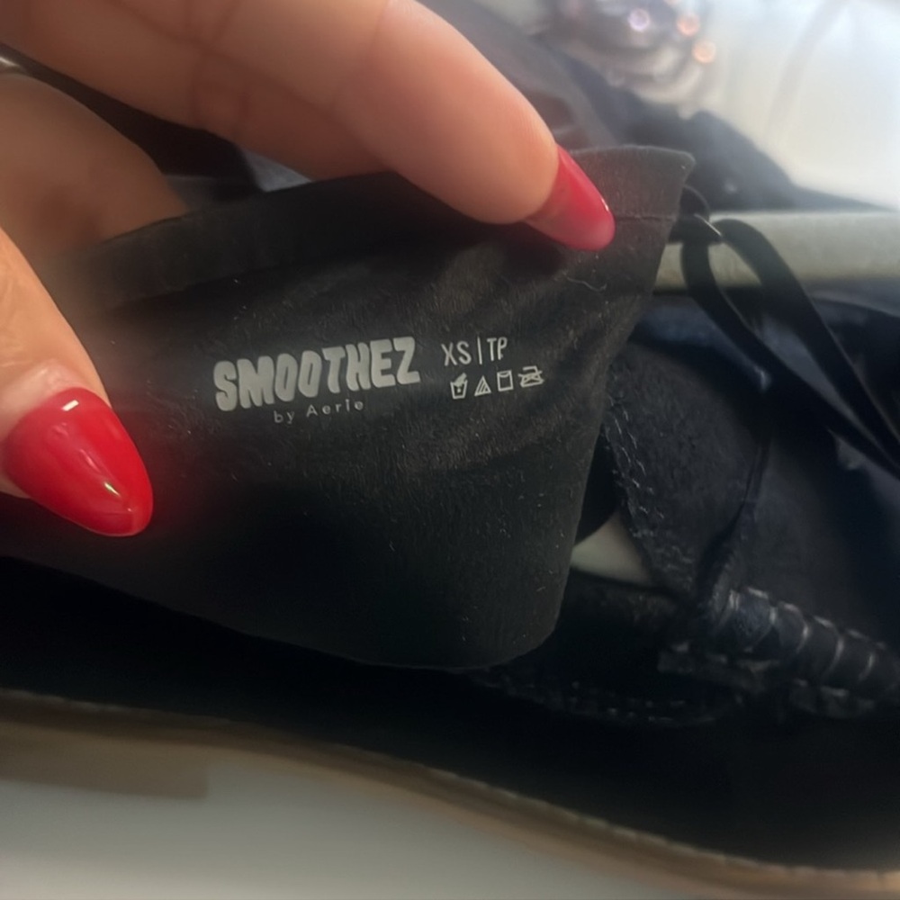 Aerie Bra Womens S- SMOOTHEZ Mesh Sheer Lightweight Lounge Bralette Black